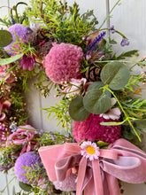 Load image into Gallery viewer, Pink Parchmemt Pomwreath - approx 35cm