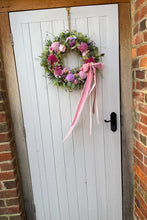 Load image into Gallery viewer, Pink Parchmemt Pomwreath - approx 35cm