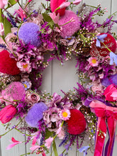 Load image into Gallery viewer, Rose & Lavender Macarons Pomwreath - approx 35cm in size.
