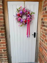 Load image into Gallery viewer, Rose & Lavender Macarons Pomwreath - approx 35cm in size.