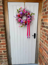 Load image into Gallery viewer, Rose & Lavender Macarons Pomwreath - approx 35cm in size.