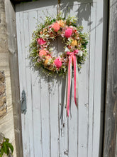 Load image into Gallery viewer, Pink Sherbet Dip Pomwreath - approx 35cm