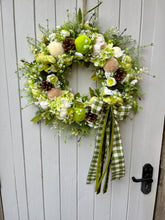 Load image into Gallery viewer, Summer Greens Pomwreath - approx 35cm