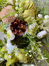 Load image into Gallery viewer, Summer Greens Pomwreath - approx 35cm