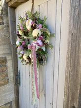 Load image into Gallery viewer, Peppermint Pink Pomwreath - approx 35cm.