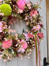 Load image into Gallery viewer, Pinks & Berries Pomwreath - approx 35cm