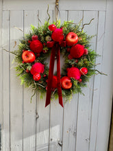 Load image into Gallery viewer, Red & Pink Apple Pomwreath - approx 30cm