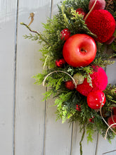 Load image into Gallery viewer, Red & Pink Apple Pomwreath - approx 30cm