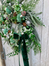 Load image into Gallery viewer, Peppermint Twilight Woodland Walk Pomwreath - approx 35cm