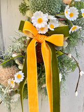 Load image into Gallery viewer, Daisy Moss Green Pomwreath - approx 35cm