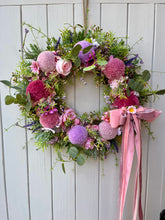 Load image into Gallery viewer, Pink Parchmemt Pomwreath - approx 35cm
