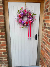 Load image into Gallery viewer, Rose &amp; Lavender Macarons Pomwreath - approx 35cm in size.
