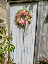 Load image into Gallery viewer, Pink Sherbet Dip Pomwreath - approx 35cm
