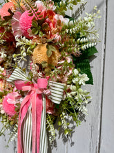 Load image into Gallery viewer, Pink Sherbet Dip Pomwreath - approx 35cm
