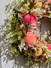 Load image into Gallery viewer, Pink Sherbet Dip Pomwreath - approx 35cm
