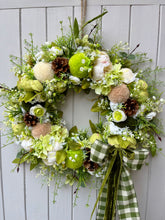 Load image into Gallery viewer, Summer Greens Pomwreath - approx 35cm
