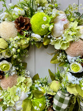 Load image into Gallery viewer, Summer Greens Pomwreath - approx 35cm
