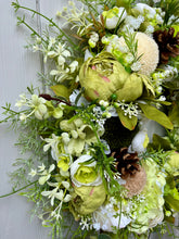 Load image into Gallery viewer, Summer Greens Pomwreath - approx 35cm
