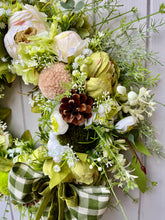Load image into Gallery viewer, Summer Greens Pomwreath - approx 35cm
