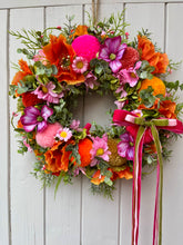 Load image into Gallery viewer, Summer garden Marmalade Pomwreath  - approx 25cm.
