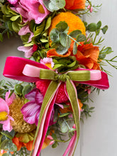 Load image into Gallery viewer, Summer garden Marmalade Pomwreath  - approx 25cm.
