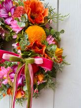 Load image into Gallery viewer, Summer garden Marmalade Pomwreath  - approx 25cm.
