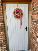 Load image into Gallery viewer, Summer garden Marmalade Pomwreath  - approx 25cm.
