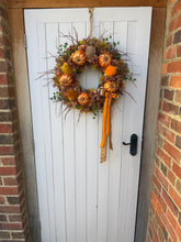 Load image into Gallery viewer, Toffee Crisp Pumpkin Pomwreath - approx 35cm
