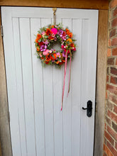Load image into Gallery viewer, Summer garden Marmalade Pomwreath  - approx 25cm.
