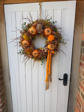 Load image into Gallery viewer, Toffee Crisp Pumpkin Pomwreath - approx 35cm
