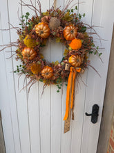 Load image into Gallery viewer, Toffee Crisp Pumpkin Pomwreath - approx 35cm
