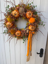 Load image into Gallery viewer, Toffee Crisp Pumpkin Pomwreath - approx 35cm
