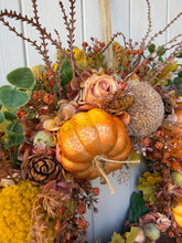 Load image into Gallery viewer, Toffee Crisp Pumpkin Pomwreath - approx 35cm
