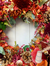 Load image into Gallery viewer, Sticky Toffee Pudding Pomwreath approx 35cm
