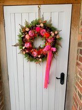 Load image into Gallery viewer, Pink Pumpkin Pomwreath - approx 35cm.
