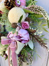 Load image into Gallery viewer, Peppermint Pink Pomwreath - approx 35cm.
