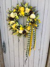 Load image into Gallery viewer, Easy Peasy Lemon Squeezy Pomwreath - approx 35cm
