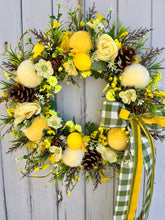 Load image into Gallery viewer, Easy Peasy Lemon Squeezy Pomwreath - approx 35cm
