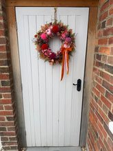 Load image into Gallery viewer, Pink  Marmalade Pumpkin Pomwreath - approx 35cm
