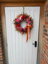 Load image into Gallery viewer, Pink  Marmalade Pumpkin Pomwreath - approx 35cm
