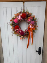 Load image into Gallery viewer, Pink  Marmalade Pumpkin Pomwreath - approx 35cm
