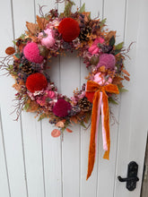 Load image into Gallery viewer, Pink  Marmalade Pumpkin Pomwreath - approx 35cm
