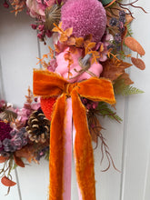 Load image into Gallery viewer, Pink  Marmalade Pumpkin Pomwreath - approx 35cm
