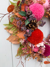 Load image into Gallery viewer, Pink  Marmalade Pumpkin Pomwreath - approx 35cm
