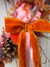Load image into Gallery viewer, Pink  Marmalade Pumpkin Pomwreath - approx 35cm
