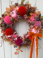 Load image into Gallery viewer, Pink  Marmalade Pumpkin Pomwreath - approx 35cm
