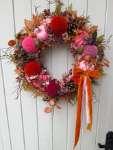 Load image into Gallery viewer, Pink  Marmalade Pumpkin Pomwreath - approx 35cm
