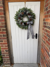 Load image into Gallery viewer, Striped Bow Pomwreath  - approx 35cm
