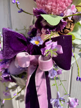 Load image into Gallery viewer, Parchment Pinks &amp; Purple Pomwreath - approx 35cm in size.
